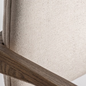SCAUN DINING VOLCH, MARO/BEJ, REF. 33323, PRELUCRAT MANUAL, CONFECTIONAT DIN LEMN DE FRASIN, SPUMA SI TEXTIL, STIL MODERN - Img 5