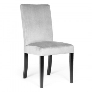 SCAUN DINING WILLFORD, GRI/NEGRU, TAPITERIE DIN CATIFEA SI PICIOARE DIN LEMN, STIL CLASIC, ATR