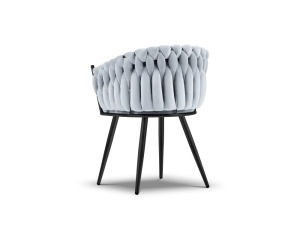 SCAUN EXCLUSIVIST SHIRLEY LIGHT BLUE, TAPITERIE DIN CATIFEA SI NEGRU, STIL MODERN, ARTIM GROUP SELECTION - Img 2