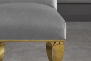SCAUN LIVING, BAROC, DIN METAL SI CATIFEA GRI, ARTIM GROUP SELECTION - Img 2