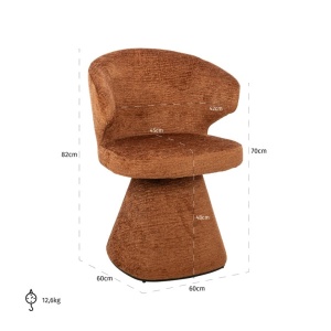 SCAUN LIVING GATSBI COOPER FUSION 126, S4748, CONFECTIONAT DIN 100% POLIESTER, SPUMA SI METAL, RICHMOND INTERIORS - Img 2