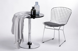 SCAUN NET SOFT, CROM/NEGRU, DIN METAL SI PIELE ECOLOGICA, STIL MODERN - Img 1