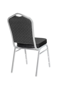 SCAUN PENTRU SALA EVENIMENTE/CONFERINTA, EXCLUSIVE, TEXTIL NEGRU/ ARGINTIU - Img 3