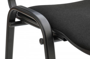SCAUN PENTRU SALI DE CONFERINTA/CATERING ISO 019, NEGRU, DIN METAL SI TEXTIL, DESIGN MODERN, HALMAR - Img 3