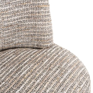 SCAUN PIVOTANT ALEXANDER JONES BEIGE COCO, 212322, CONFECTIONAT DIN POLIESTER, METAL, LEMN SI SPUMA, BEJ, STIL MODERN - Img 5