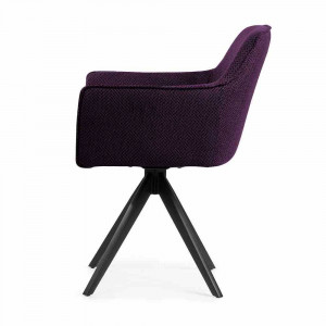 SCAUN PIVOTANT MAKSIMA, MOV/NEGRU, STIL MODERN - Img 6