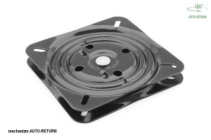 SCAUN PIVOTANT NOTTI, GRI 18/NEGRU MAT, TAPITERIE DIN STOFA BREGO SI PICIOARE DIN METAL, STIL MODERN - Img 5