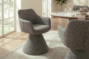 SCAUN ROTATIV, AMBIENTO, REALIZAT DIN MATERIAL TEXTIL, CULOARE MARO, ARTIM GROUP SELECTION