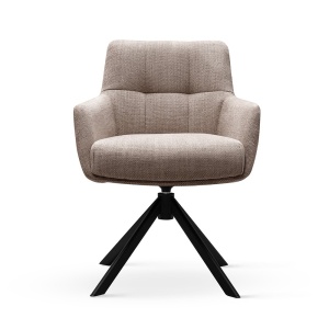 SCAUN ROTATIV MIRAGE TRUFA/NEGRU/VAGAR052, TAPITERIE DIN TEXTIL, SPUMA, ARCURI SI METAL, STIL MODERN - Img 2