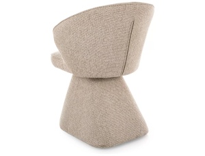SCAUN ROTATIV, NAGO NOELLE, BEJ 30/NEGRU, TAPITERIE DIN TEXTIL, STIL MODERN - Img 3