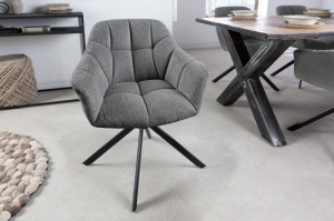 SCAUN ROTATIV, PAPILLON, MICROFIBRA GRI INCHIS, STIL RETRO, ARTIM GROUP SELECTION - Img 1