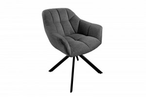 SCAUN ROTATIV, PAPILLON, MICROFIBRA GRI, STIL RETRO, ARTIM GROUP SELECTION - Img 2