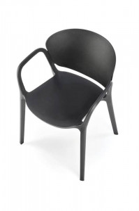 SCAUN TERASA K491, NEGRU, DIN POLIPROPILENA , STIL MODERN, SUPRAPOZABIL - Img 4