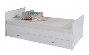 SERTAR PENTRU PATUL DE COPII MARYLOU 90x200 ALB STIL CLASIC BA - Img 4