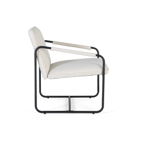 SET 2 FOTOLII DE RELAXARE KAILASH 64CM, REALIZAT DIN METAL SI TEXTIL, CULOARE BEJ/NEGRU, GINER Y COLOMER - Img 3