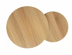 SET 2 MASUTE DE CAFEA HOLA, 32/45 CM, STEJAR/NEGRU, BLAT DIN PAL LAMINAT SI CADRU DIN METAL, STIL MODERN - Img 2