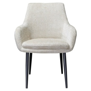 SET 2 SCAUNE DE DINING, CHRISSY S4472 CHENILLE BEJ/NEGRU, CONFECTIONAT DIN 100% POLIESTER, SPUMA, METAL SI PLACAJ, RICHMOND INTERIORS - Img 3