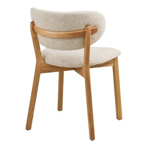 SET 2 SCAUNE DE SUFRAGERIE DUNKIRK, DIN LEMN SI TEXTIL, CULOARE NATUR/BEJ, HOUSE NORDIC - Img 5