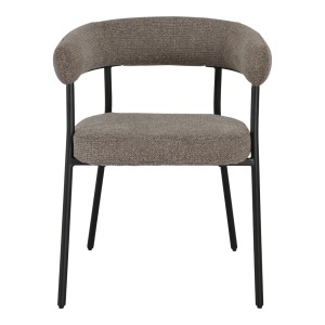 SET 2 SCAUNE DE SUFRAGERIE TRIVIO, DIN METAL SI TEXTIL, CULOARE MARO/NEGRU, HOUSE NORDIC - Img 3