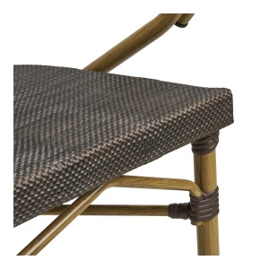 SET 2 SCAUNE DE TERASA CALDA, REALIZAT DIN ALUMINIU SI TEXTIL, CULOARE MARO DESCHIS, HOUSE NORDIC - Img 8