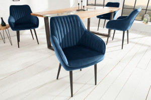 SET 2 SCAUNE, DIN CATIFEA ALBASTRA, TURIN, STIL MODERN