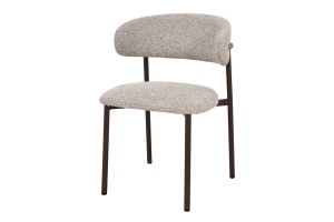 SET 2 SCAUNE DINING BELFORT, REALIZAT DIN MATERIAL TEXTIL SI METAL, CULOARE TAUPE/BEJ/MARO, INVICTA INTERIOR