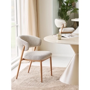 SET 2 SCAUNE DINING CAVI, REALIZAT DIN METAL, FURNIR SI TEXTIL, CULOARE NATUR/NISIPIU, HOUSE NORDIC - Img 10