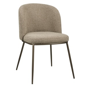 SET 2 SCAUNE DINING, ELVI, REALIZAT DIN METAL SI TEXTIL IGNIFUG, CULOARE CAPPUCCINO, DESIGN DEOSEBIT, RICHMOND INTERIORS - Img 6
