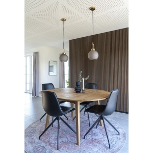SET 2 SCAUNE DINING ROTATIVE MONACO, DIN METAL SI PIELE ECO, CULOARE NEGRU/NEGRU, HOUSE NORDIC - Img 7