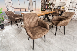 SET 2 SCAUNE, ELEGANT DINING SAU BIROU, TURIN TAUPE, DESIGN MODERN - Img 2