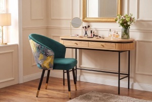 SET 2 SCAUNE MAISON, REALIZAT DIN METAL SI CATIFEA , CULOARE VERDE/MULTICOLOR, INVICTA INTERIOR - Img 2