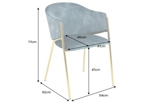 SET 2 SCAUNE, NOBLESSE, MATERIAL CATIFEA, CADRUL METAL, CULOARE TURCOAZ, ARTIM GROUP SELECTION - Img 10