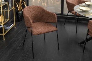SET 2 SCAUNE, NOBLESSE, MATERIAL TEXTIL, CADRUL METAL, CULOARE MARO, ARTIM GROUP SELECTION - Img 6