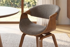 SET 2 SCAUNE ORGANIC, DIN LEMN SI TEXTIL, CULOARE GRI, INVICTA INTERIOR - Img 10