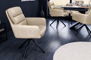 SET 2 SCAUNE ROTATIVE, BIG GEORGE, PIELE ECO, MICROFIBRA SI METAL, ARTIM GROUP SELECTION - Img 2