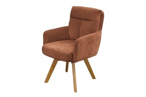 SET 2 SCAUNE ROTATIVE, BIG GEORGE, TEXTIL CHENILLE SI LEMN, CULOARE MARO, ARTIM GROUP SELECTION - Img 8