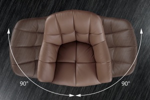 SET 2 SCAUNE ROTATIVE, PAPILLON, 180 GRADE, DIN PIELE SI SUPORT METAL, MARO, ARTIM GROUP SELECTION - Img 6