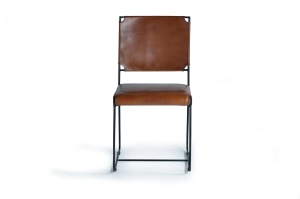 SET 2 SCAUNE SENA 46CM, REALIZAT DIN METAL SI PIELE, CULOARE MARO/NEGRU, GINER Y COLOMER