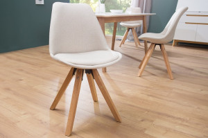 SET 4 SCAUNE NATURALE/BEJ SCANDINAVIA 38126 - DESIGN SCANDINAV