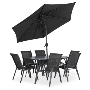 SET DE GRADINA/TERASA, NEBRASKA, ARTIM MEBLE, DIN METAL SI STICLA, CULOARE NEAGRA, ARTIM MEBLE - Img 2