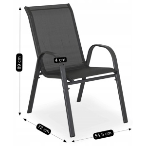 SET DE GRADINA/TERASA, NEBRASKA, ARTIM MEBLE, DIN METAL SI STICLA, CULOARE NEAGRA, ARTIM MEBLE - Img 12
