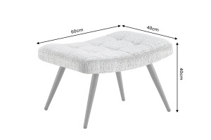 SET FOTOLIU SI TABURET SCANDINAVIA, DIN METAL SI TEXTIL CHENILLE, CULOARE CARAMIZIU, INVICTA INTERIOR - Img 8