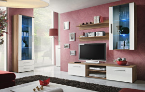 SET LIVING MODULAR CU LED GALINO F 23 NWH GF STIL MODERN ASM
