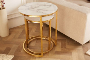 SET MASUTE DE CAFEA, ELEGANCE 50/40CM, DIN STICLA CU EFECT DE MARMURA, ARTIM GROUP - Img 3