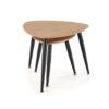 SET MASUTE DE CAFEA NICEA, STEJAR AURIU-NEGRU, DESIGN MODERN - Img 2