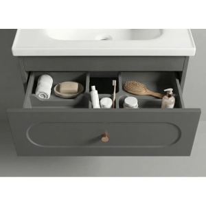 SET MOBILIER DE BAIE CU LAVOAR, OGLINDA, RIVER 60CM, GRI, JUST IN COLLECTION - Img 6