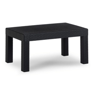 SET MOBILIER DE GRADINA/TERASA, BRENTA, ARTIM MEBLE, DIN TEHNORATAN, CULOARE NEAGRA/GRI - Img 6