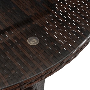 SET MOBILIER GRADINA, ARTIM MEBLE, MASA SI 4 SCAUNE, REALIZATA DIN POLIRATAN, CULOARE MARO/BEJ, STIL MODERN - Img 6