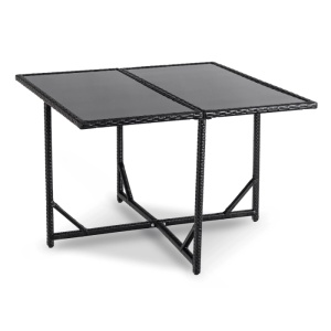 SET MOBILIER GRADINA, ARTIM MEBLE, REALIZAT DIN POLIRATAN SI TEXTIL, CULOARE NEGRU/CREM, STIL MODERN - Img 5