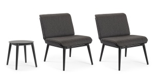 SET MOILIER DE GRADINA ISABELA, CONFECTIONAT DIN LEMN DE TEC SI TEXTIL, STIL MODERN - Img 2